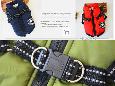 Large Pet Dog Jacket With Harness