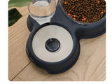 Pets Food Bowl With Water Fountain