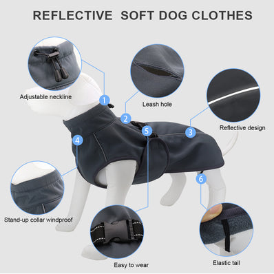 Waterproof Dog Vest Clothes Warm