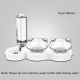 Pets Food Bowl With Water Fountain