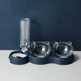 Pets Food Bowl With Water Fountain
