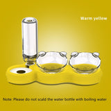 Pets Food Bowl With Water Fountain